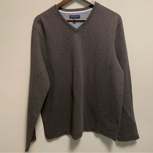 Banana Republic Brown V-Neck Long Sleeve Shirt with Ribbed Cuffs Men’s XL